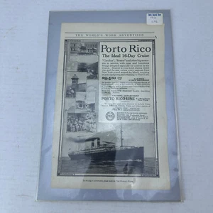 Vintage Printwerbung Weltwerk Advertiser Porto Rico Ideal 16 Tage Kreuzfahrt 1910er - Bild 1 von 2