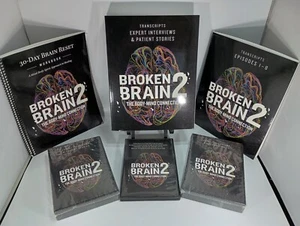Broken Brain 2- The Body-Mind Connection Lot of DVDs Docu Series, Books, Planner - Picture 1 of 11