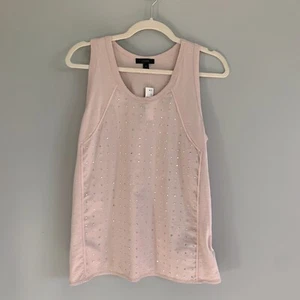 J Crew Tank Studded Embellished Shell New Women's Small Cotton Pink 100% Cotton - Picture 1 of 11