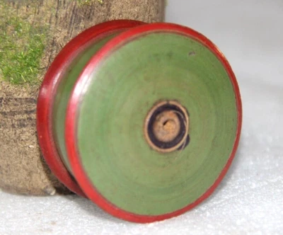 Ancienne Boîte À Médicaments Peinte En Vert En Bois Laqué Fait Main - Photo 1/4