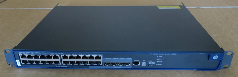 Conmutador Gigabit HP A5120-24G EI 24x 10/100/1000 + 4x Puerto SFP Compartido L4 JE068A Foto 1 de 4