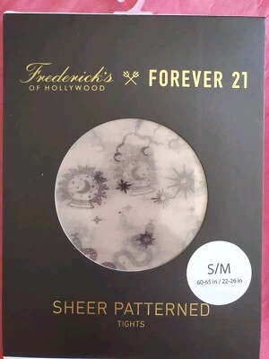 Medias Fredericks of Hollywood estampadas transparentes talla S/M difíciles de encontrar Foto 1 de 4