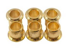 Kluson Guitar Tuner Bushings • USA • 8.85mm OD / 6.48mm ID • Gold (6) - Picture 1 of 1