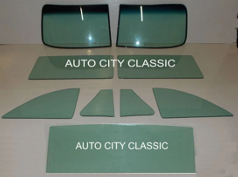 Paquete de vidrio Chevy Pontiac 1949 1950 1951 1952 Fleetline sedán de 2 puertas verde Foto 1 de 4