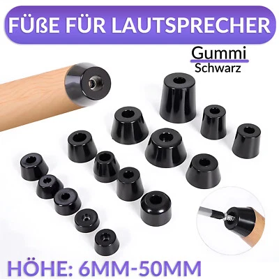 Füße für Lautsprecher Gummi Boxen Füsse Gummifüße Gummifüsse Schwarz ALLE Größen - Bild 1 von 4