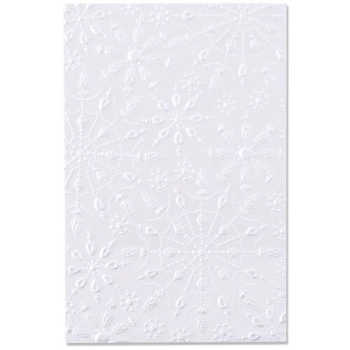 Sizzix 3d Textured Impressions by Kath Breen-jeweled Snowflakes