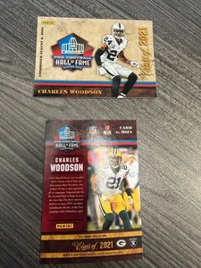 CHARLES WOODSON - Panini NFL Hall of Fame Class of 2021 Card HOF RAIDERS PACKERS - Bild 1 von 3