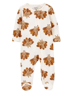 Carter's Child of Mine Baby Unisex Fall Sleep N Play One-Piece Size 6-9 Months - Picture 1 of 3