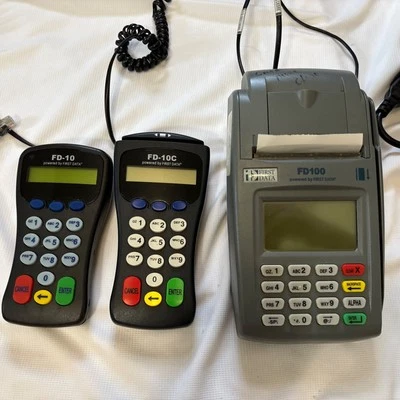 First Data FD-10C and FD10 PIN Pad Works/ FD100- NOT WORKING. *Read* - Image 1 of 4