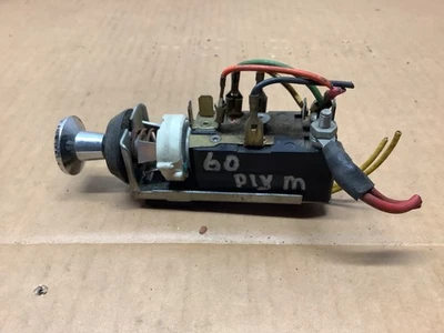 1960 1961 PLYMOUTH VALIANT LANCER INTERRUPTOR DE FAROL COM BOTÃO NÃO TESTADO - Imagem 1 de 4