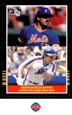 1985 Donruss Highlights #21 Keith Hernandez / Gary Carter - Image 1 of 2