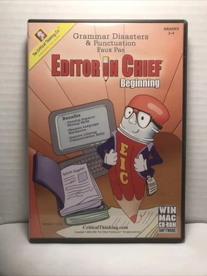 Editor In Chief Beginning: Grammar Disasters & Punctuation (PC/MAC CD-ROM, 2006) - Image 1 of 2