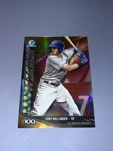 Cody Bellinger Rookie 2017 Bowman Chrome Top 100 Gold /50! Rare!! - Picture 1 of 4