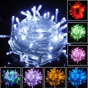 100 LED Fairy String Lights Christmas Tree Wedding Xmas Party Outdoor Home Decor - Picture 1 of 26