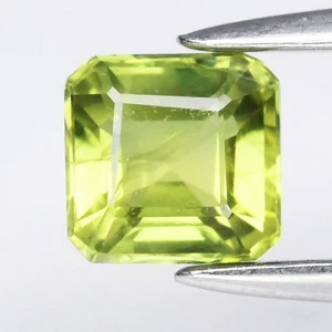 π 0.37ct 3.8x3.8mm Octagon Natural Green Sapphire - Heated, Australia Gemstone - Picture 1 of 4