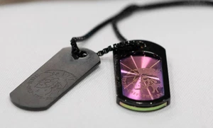 Collar con etiqueta de perro Diesel para hombre Only the Brave holograma de doble placa vintage - Imagen 1 de 4