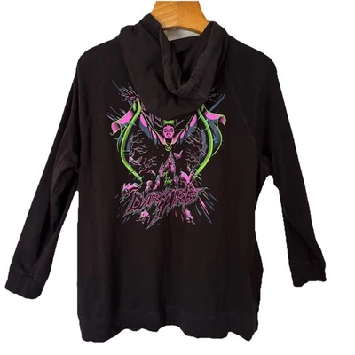 Disney Villains Women’s 3X Black Hooded Full Zip - Image 1 of 4