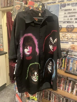 Vtg 2001 KISS Dragonfly Shirt Men X-LARGE Stanley Simmons Designer Solo Faces XL - Image 1 of 4