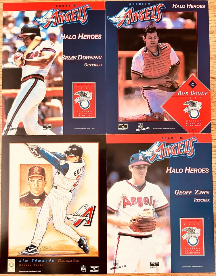 Фотокарточки Bob Boone Brian Downing Jim Edmonds Geoff Zahn 1997 1998 Angels 8x11 - Изображение 1 из 1