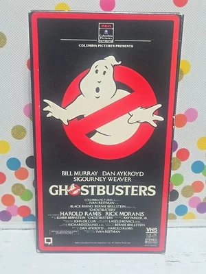 Ghostbusters VHS 1985 Embossed Logo Red Border Side Load Slipsleeve - Image 1 of 4
