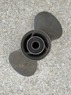 Quicksilver 48-29659-15 Mercury Brass 2 Blade Vintage Boat Propeller - Image 1 of 4