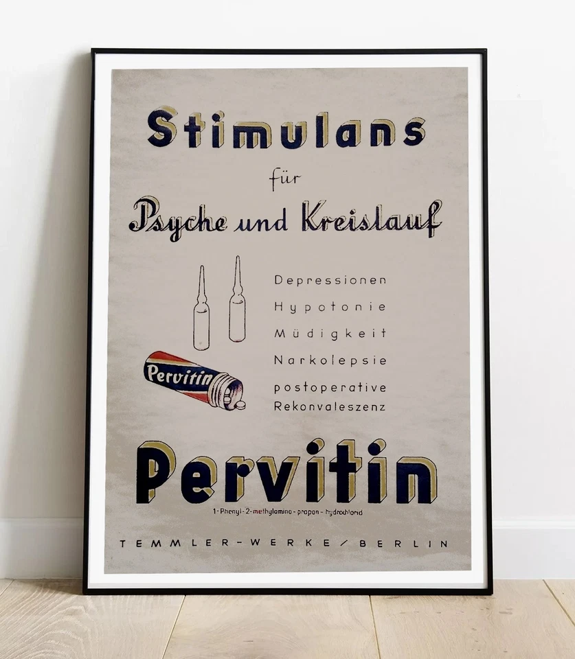 Retro Poster - Pervitin (REPRODUCTION) - Image 1 of 1