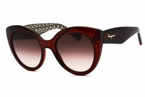 SALVATORE FERRAGAMO SF964S 634 Sunglasses Crystal Burgundy Frame Grey Gradient - Picture 1 of 4