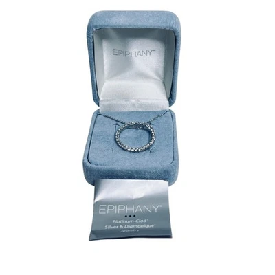 Colgante circular Epifanía Jacmel plata de ley y diamonique circonita cúbica (6021 Foto 1 de 4