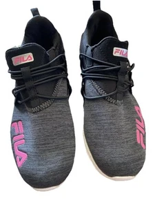 Fila Black and Pink Slip On Sneaker Shoes Kids US 3 1/2 - Picture 1 of 16