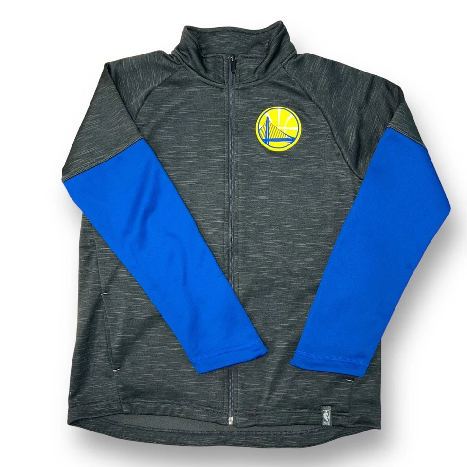 Chaqueta de calentamiento con cremallera grande Golden State Warriors de la NBA juvenil talla 12/14 Foto 1 de 1
