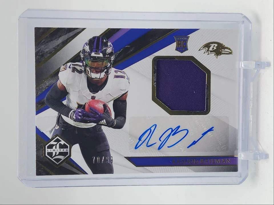 RASHOD BATEMAN 2021 LIMITED RPA ROOKIE PATCH AUTOGRAPH RC AUTO /99 Q5333 - Image 1 of 2