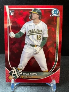 2025 Bowman Nick Kurtz Red Sapphire RC 3/5 AL ROY - A's - Bild 1 von 3