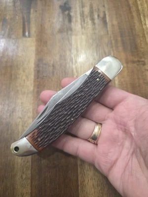 Cuchillo plegable Bowie vintage Schrade Walden 225H Foto 1 de 4