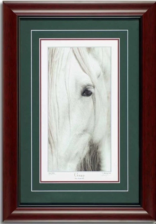 Gray by John S. Hockensmith - Fine Art Print #280 /1000 COA Framed Horse Art - Image 1 of 4