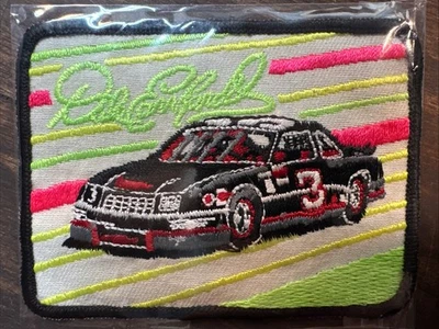 Dale Earnhardt Sr. de colección Parche de carreras - #3 coche y firma verde - NASCAR raro Foto 1 de 4
