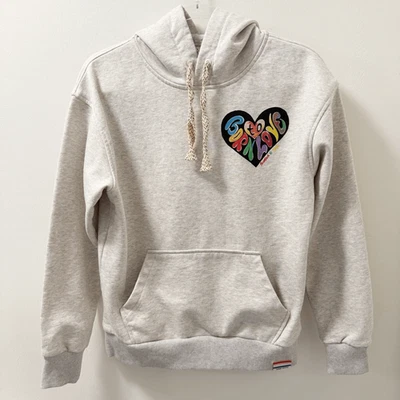 Sudadera con Capucha Scotch & Soda Born To Love Pequeña Unisex Gris Algodón Orgánico Orgullo Gráfico Foto 1 de 4