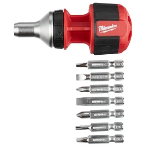 Milwaukee 48-22-2330 8-in-1 Hex Shank Compact Ratcheting Multi-Bit Driver - Picture 1 of 6