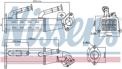Nissens EGR Cooler 989404 for eg. FORD TRANSIT 300 (2006) 2.2 TDCI etc - Image 1 of 4