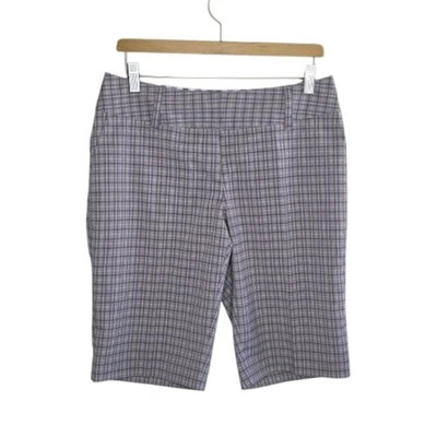 Nuevo con etiquetas Adidas | Bermudas de golf a cuadros gris púrpura verde claro talla 6 Foto 1 de 4