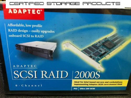 NEW Adaptec ZCR ASR-2000S SCSI Raid Card Ultra160 Kit Controller Card - Image 1 of 1