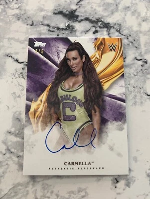 2019 Topps WWE Undisputed - Undisputed Autographs Purple #A-ME carmella /5 SSP - Image 1 of 3
