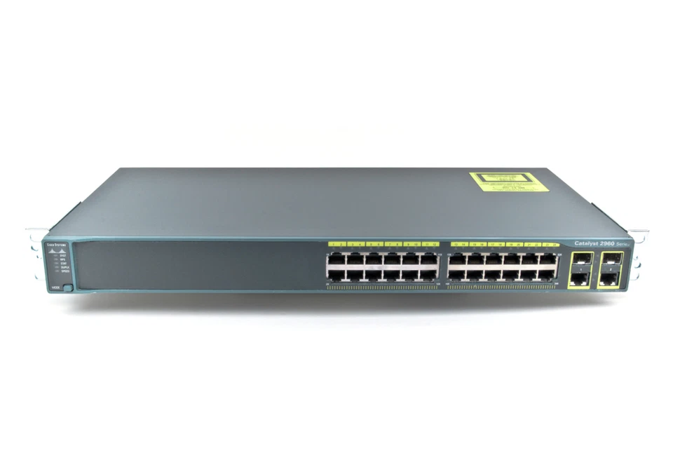 CISCO WS-C2960-24PC-L 24 Port 10/100mbps POE Switch Dual Uplink ios 15.0 Tested - Image 1 of 3