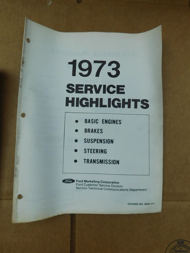 1973 FORD THUNDERBIRD GALAXIE MAVERICK GRAN TORINO MOTOR FREIO TRANSMISSÃO MANUAL - Imagem 1 de 1