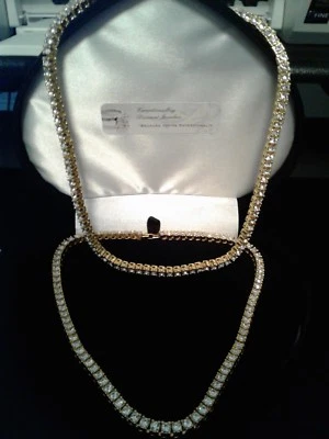 MENS OR WOMENS  LCS DIAMOND  20 INCH TENNIS NECKLACE +  BONUS  LIMITED TIME  - Image 1 of 4