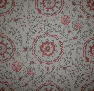 OSBORNE & LITTLE Nina Campbell Marble Hill Floral Linen Cotton Remnant New - Picture 1 of 1