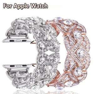 Diamond Bracelet Strap for Apple Watch Ultra IWatch Series 9 8 7 6 5 4 3 2 1 SE  - Picture 1 of 16