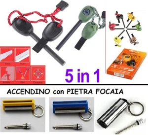 Pietra Focaia sopravvivenza campeggio Caccia Survival pesca softair military - Imagen 1 de 5
