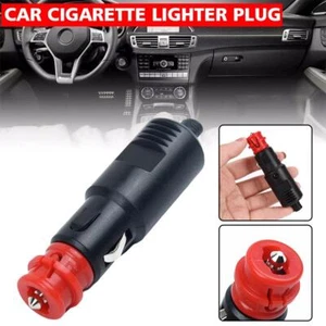12V 24V Universal Male Car Cigarette Lighter Socket Plug Connector 8A Fused US - Picture 1 of 18