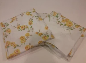 Juego de cortinas retro vintage de 3 piezas rosas amarillas cabaña - Imagen 1 de 6
