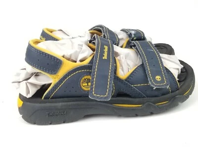 Timberland Adventure Seeker Kids Sandals w Straps Navy/Yellow  Toddler Sz 1 FLAW - Image 1 of 4